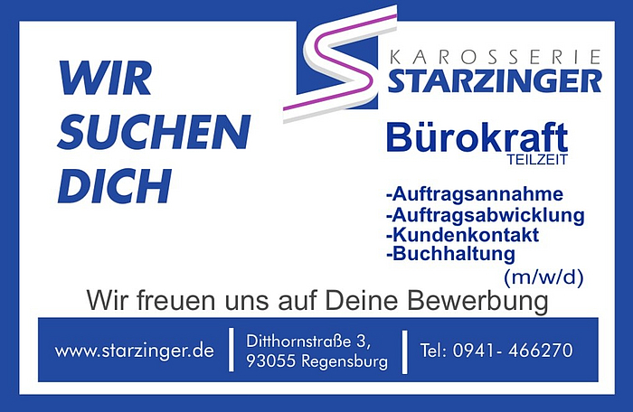 Stellenanzeige für Bürokraft